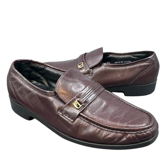 Florsheim Shoes 9 D Comfortech Riva Loafer Burgandy Leather Loafer Office Career - Picture 1 of 14